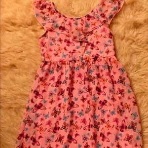 Girl’s Hot pink ruffle butterfly dress